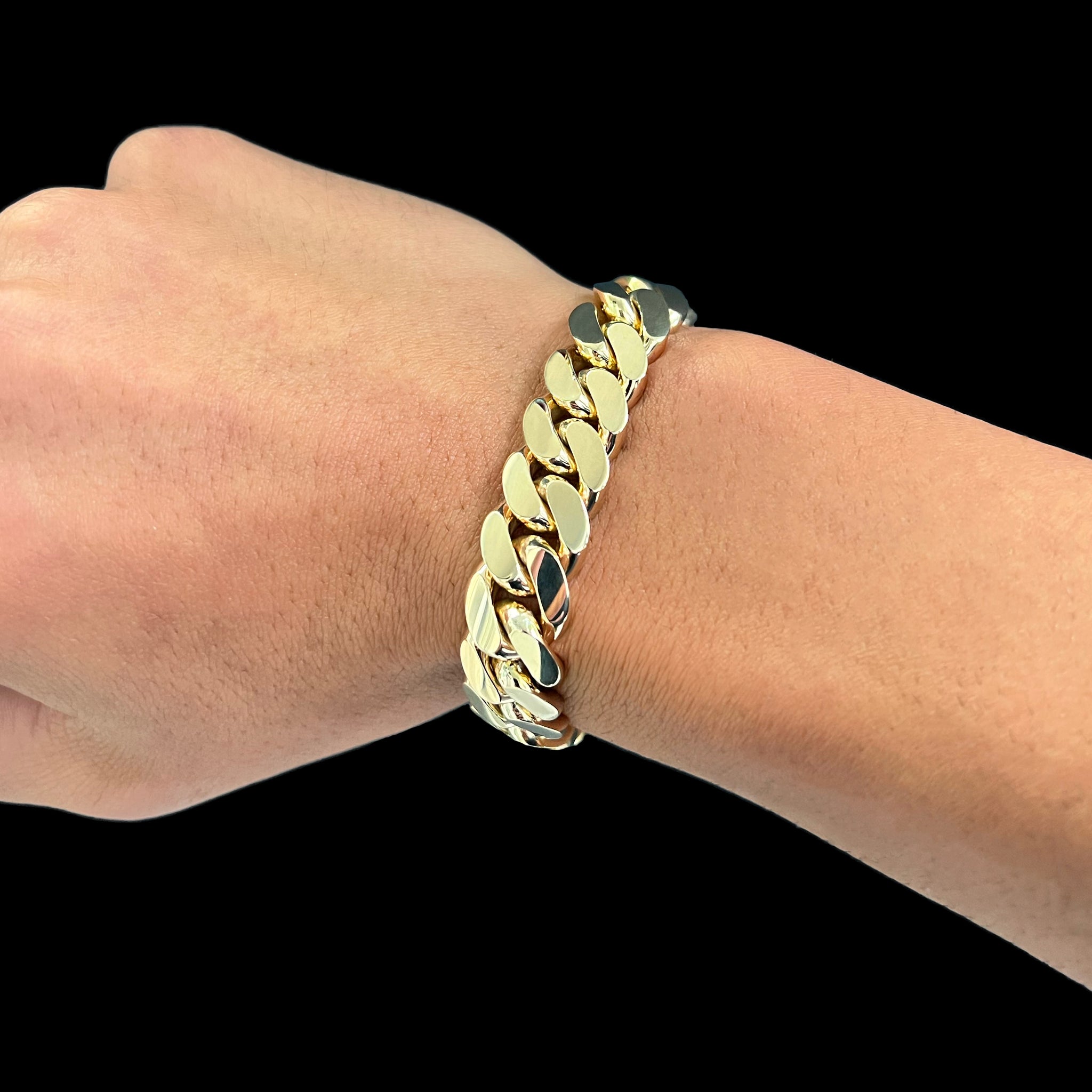 14K Miami Cuban Link Bracelet 14mm – Garcia's Jewelry Miami