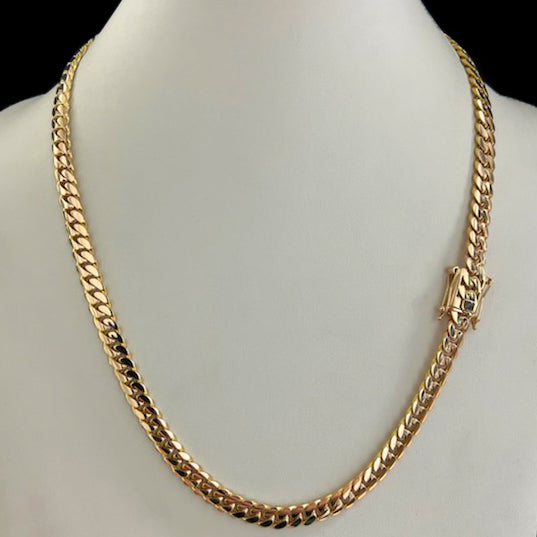 9mm cuban cuban link 14k solid gold