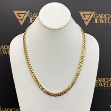 Load image into Gallery viewer, 22&quot; 14K Cuban Link Chain - 8 mm - Sleek Lock w/Diamonds
