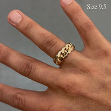 Load image into Gallery viewer, 14K Cuban Link Ring - 7mm
