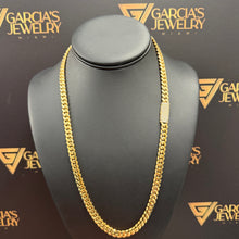 Load image into Gallery viewer, 22" 18K Cuban Link Chain - 7 MM - Full Diamond Sleek Lock
