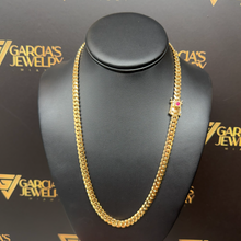 Load image into Gallery viewer, 21" 18K Cuban Link Chain - 7 MM - Ruby Button

