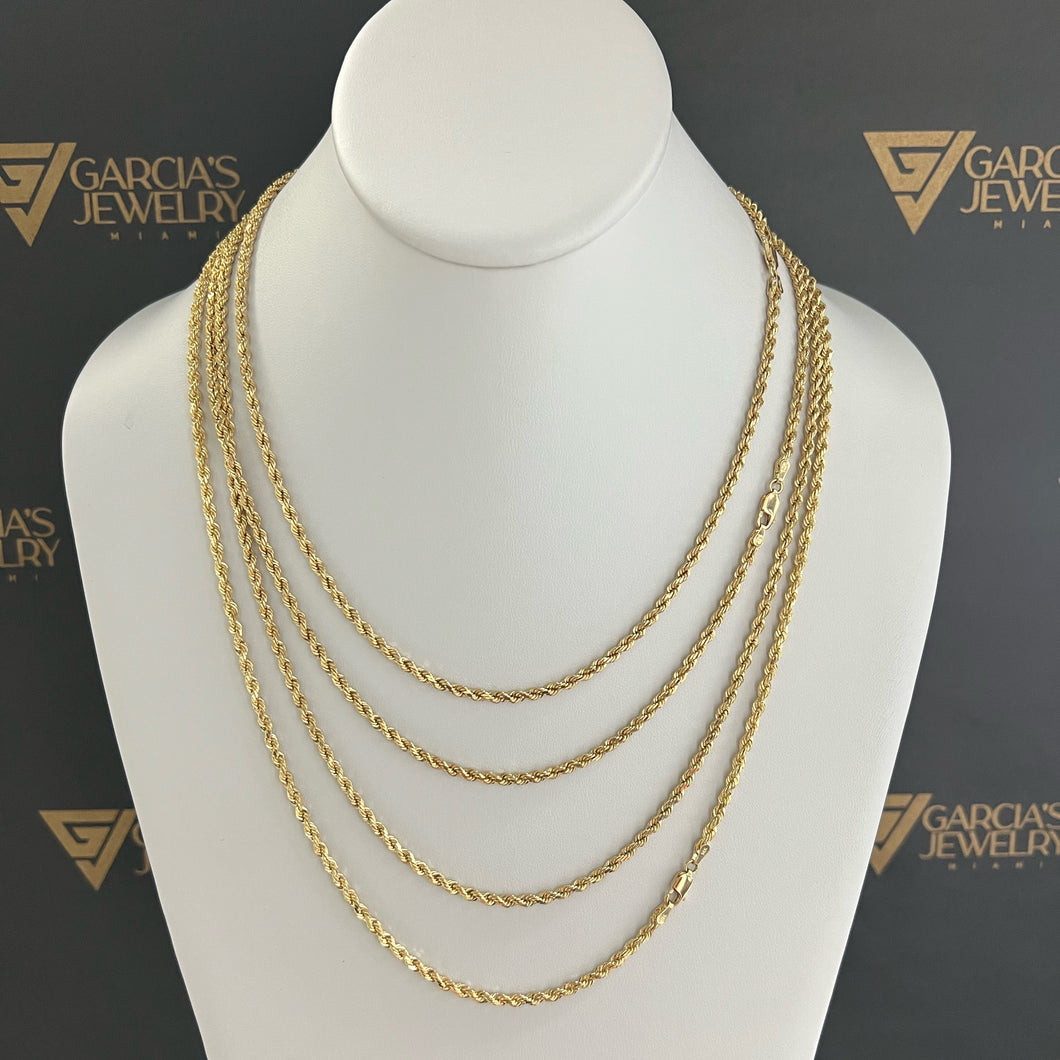 14K ROPE CHAIN - 3 MM