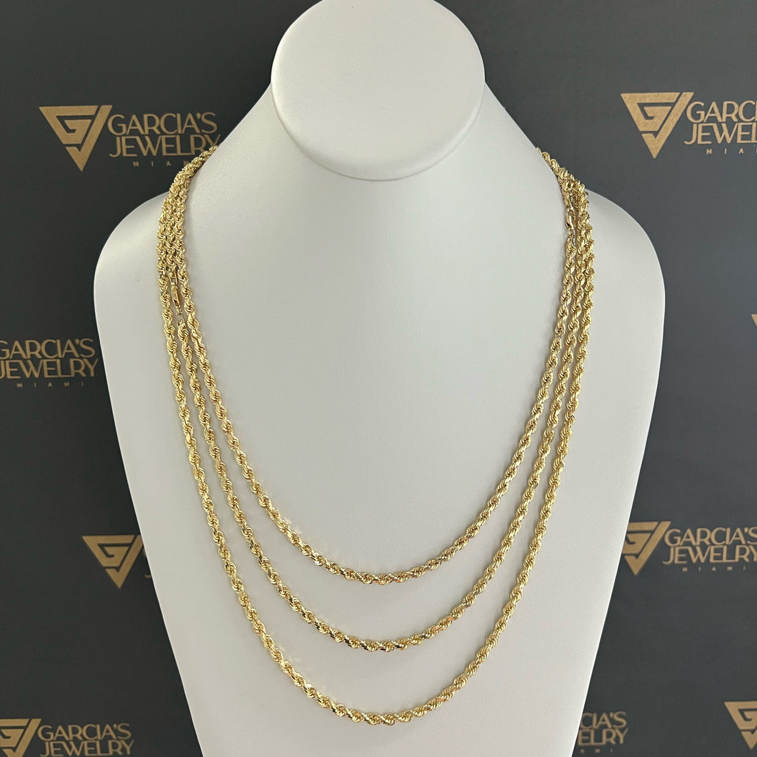 14K ROPE CHAIN - 4 MM