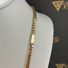 Load image into Gallery viewer, 24&quot; 14K Cuban Link Chain - 10 MM - Sleek Lock w/Diamonds
