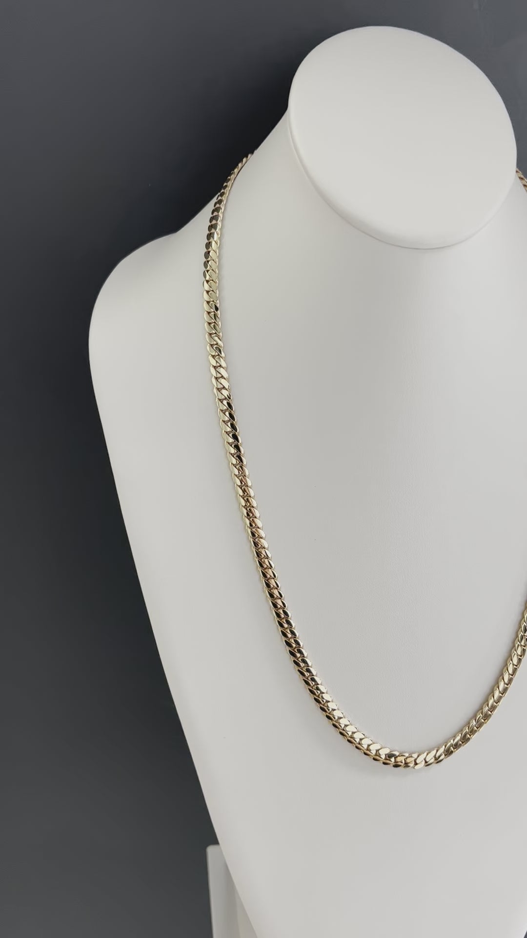 thumbnail image 2 of Globalwatches10 Real 10k Gold Miami Cuban Link Chain – 20-28 Inch, 6mm-12mm, Unisex, Box Clasp 2 of 5