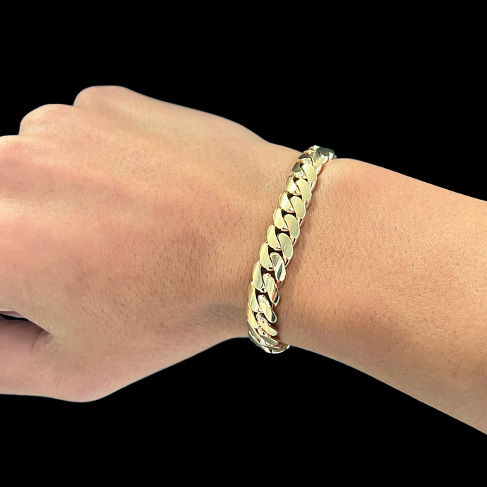 10mm Solid Cuban Link Bracelet in 18K Yellow Gold - Las Villas Jewelry |  Las Villas Jewelry